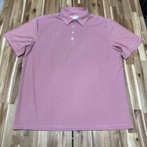 Chick Fil A Polo Shirt Mens L Oobe Red Striped Hydrochill Employee Performance